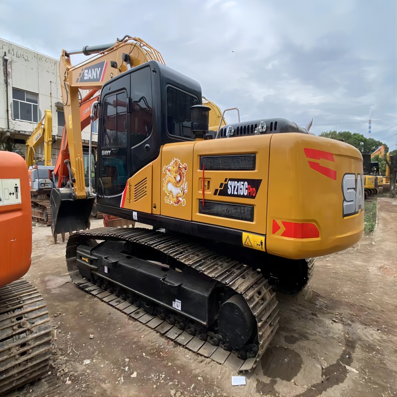 Low Price Sany Used Excavator Sany 215 Medium Crawler Excavator Second-hand Sany 215 Excavator Provided Original 21 Ton