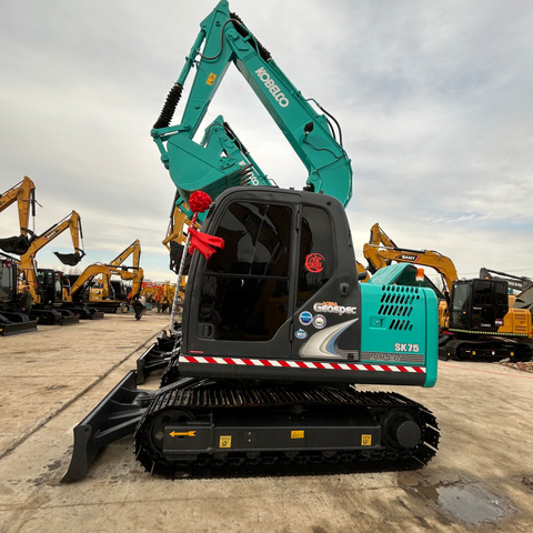 Used Kobelco SK75 Mini Crawler Excavator with Yanmar Engine in Good Condition