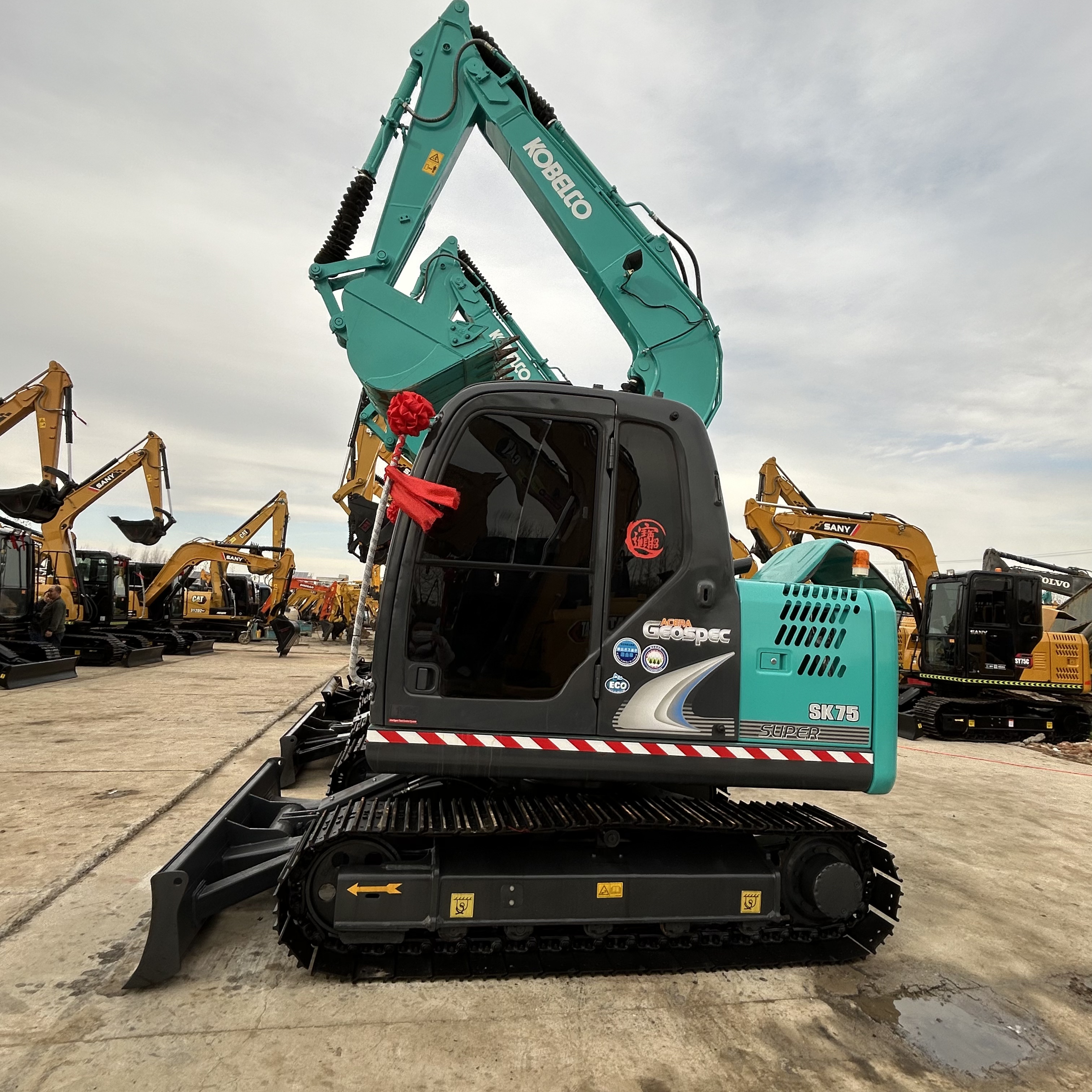 Used Kobelco SK75 Mini Crawler Excavator with Yanmar Engine in Good Condition